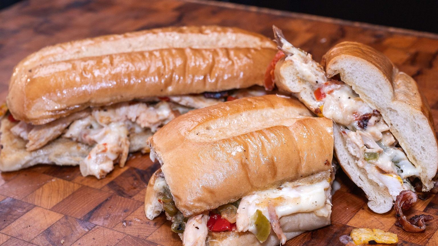 Image of Smoked Chicken Cheesesteaks