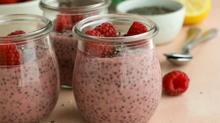 Image of Raspberry Chia Pudding Recipe