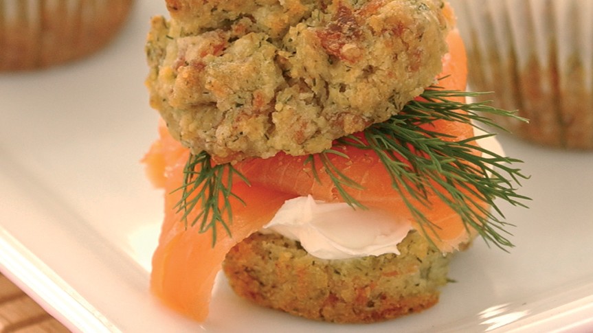 Image of Smoked Salmon and Herb Muffins