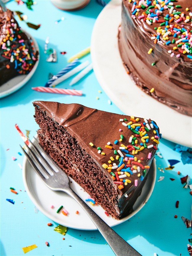 Image of Chocolate Layer Cake with Chocolate Frosting