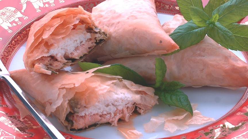 Image of Roast Smoked Salmon Samosa 