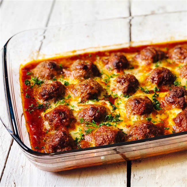 Image of Baked BBQ Beef Meatballs