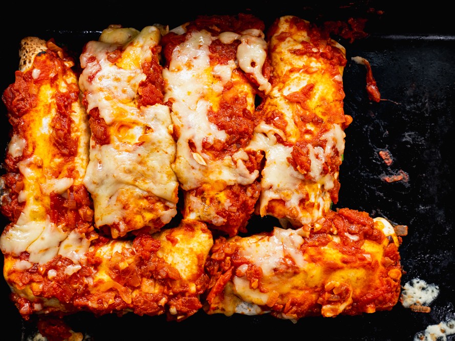 Andy Cooks - Beef burrito served wet style