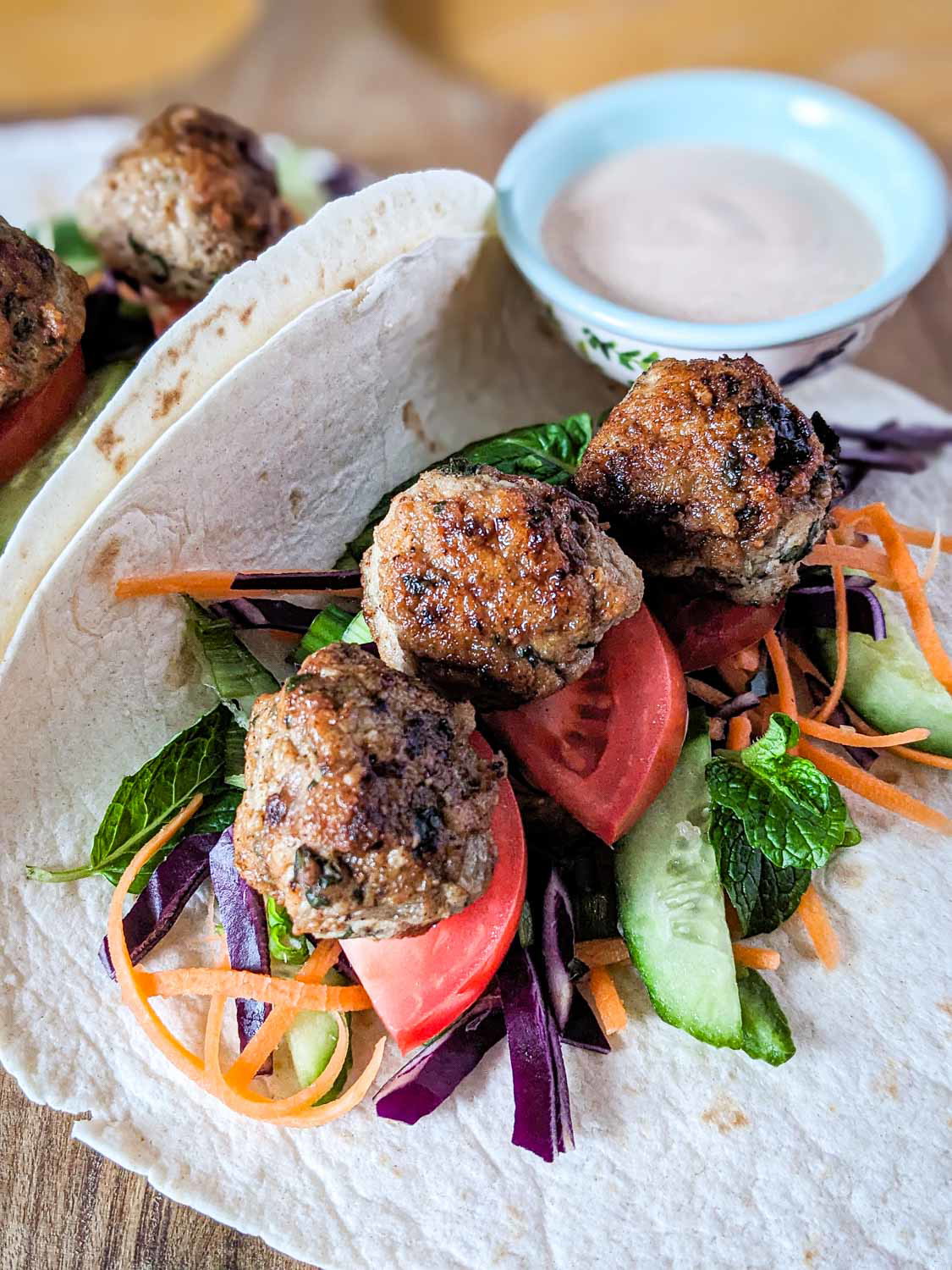 Chicken Meatball Wrap