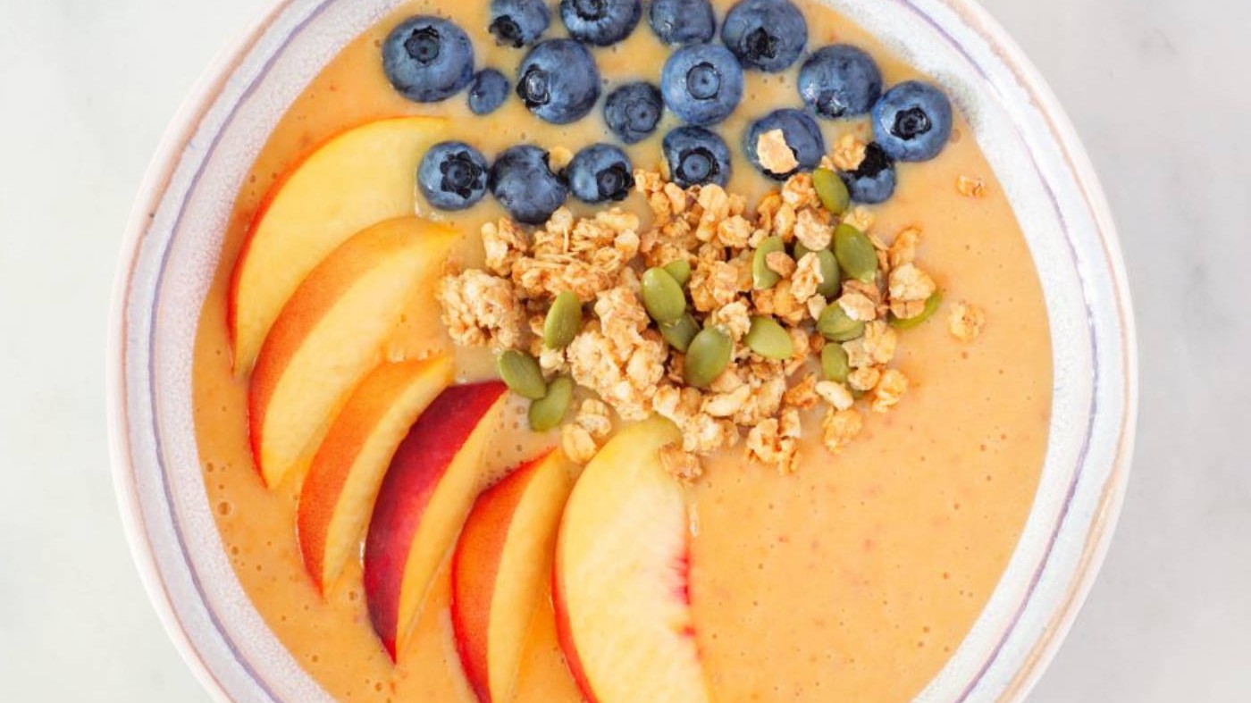 Image of Energising Peach Smoothie Bowl