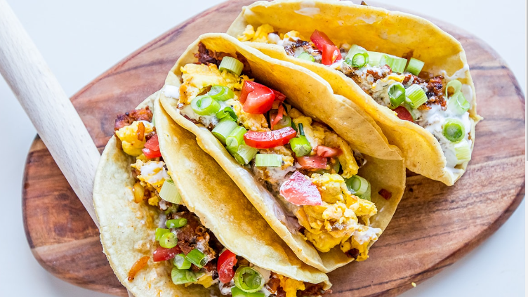 Image of Spicy Egg Breakfast Tacos