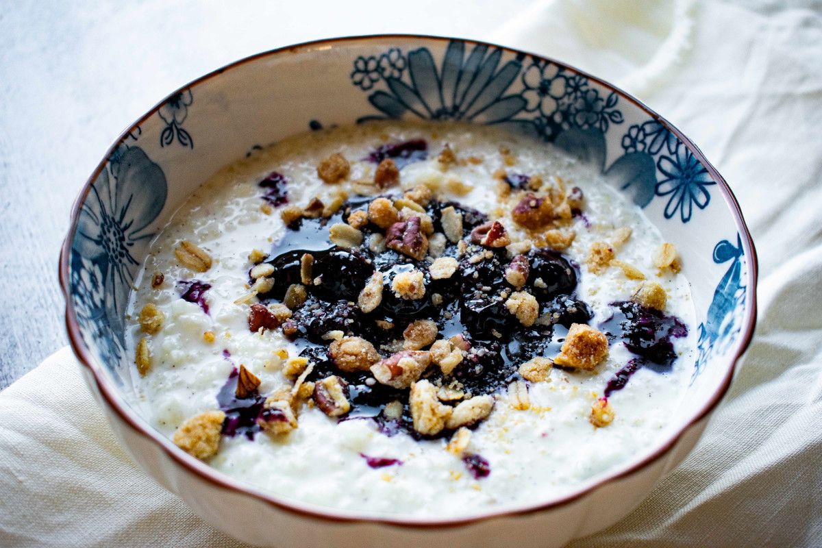 Two Brooks Farm Blueberry Crumble Rice Pudding