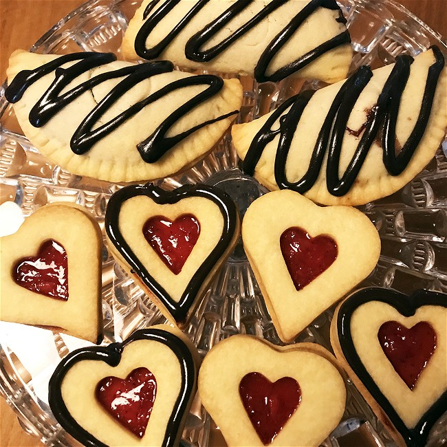 Image of Heart Shaped Cookies or Filled Mini Turnovers