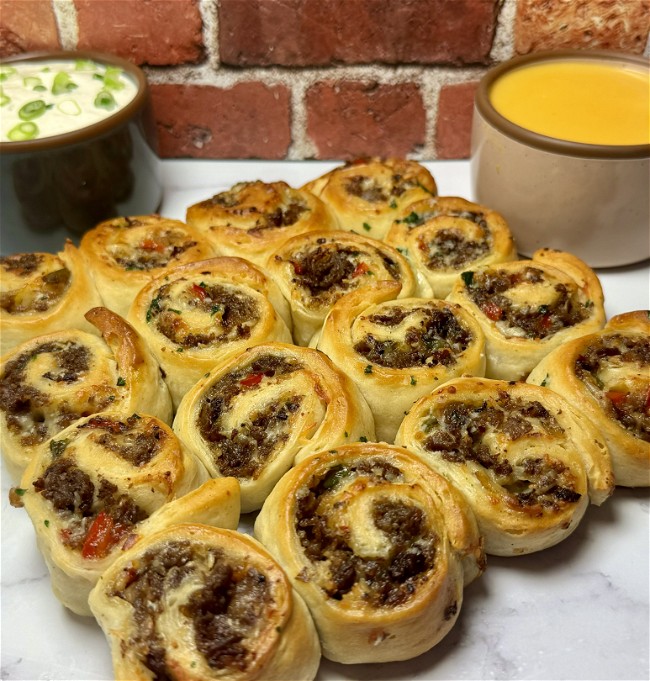 Image of Delicious Superbowl Cheesesteak Pinwheels For A Game Day Win