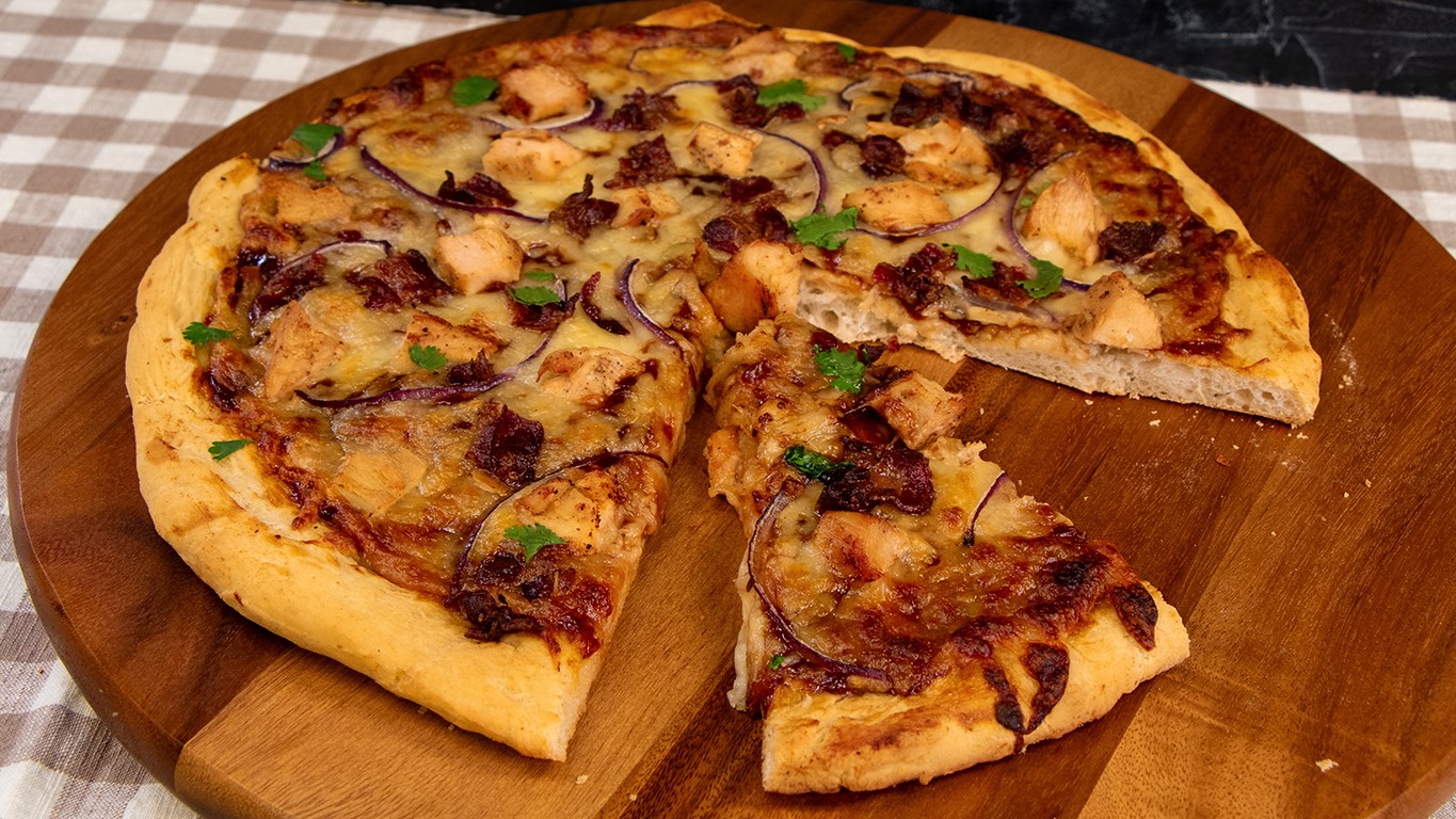 Image of Homemade and Halal BBQ Chicken Pizza