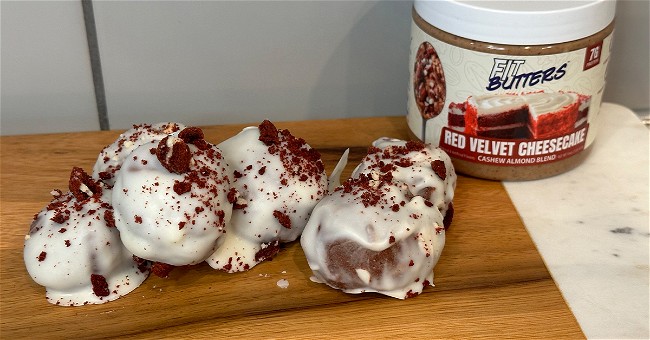 Image of Red Velvet Cheesecake FIt Butters Protein Cake Balls
