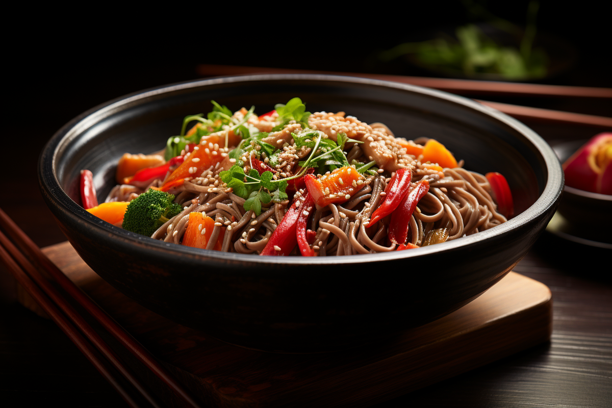 Soba-Nudelsalat mit Bambussprossen