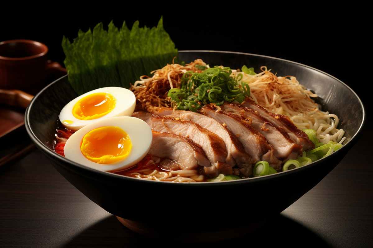 Miso Ramen mit Chashu und eingelegtem Daikon