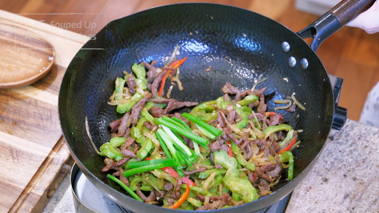 Image of Quickly toss in the scallion stalks and give it a final mix.