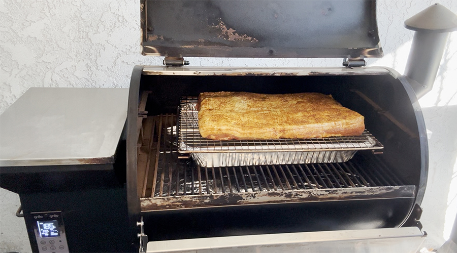 Image of Pull your pork belly off the smoker after about 3-4...