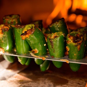 Image of Fire-Roasted Jalapenos in Your Outdoor Pizza Oven!
