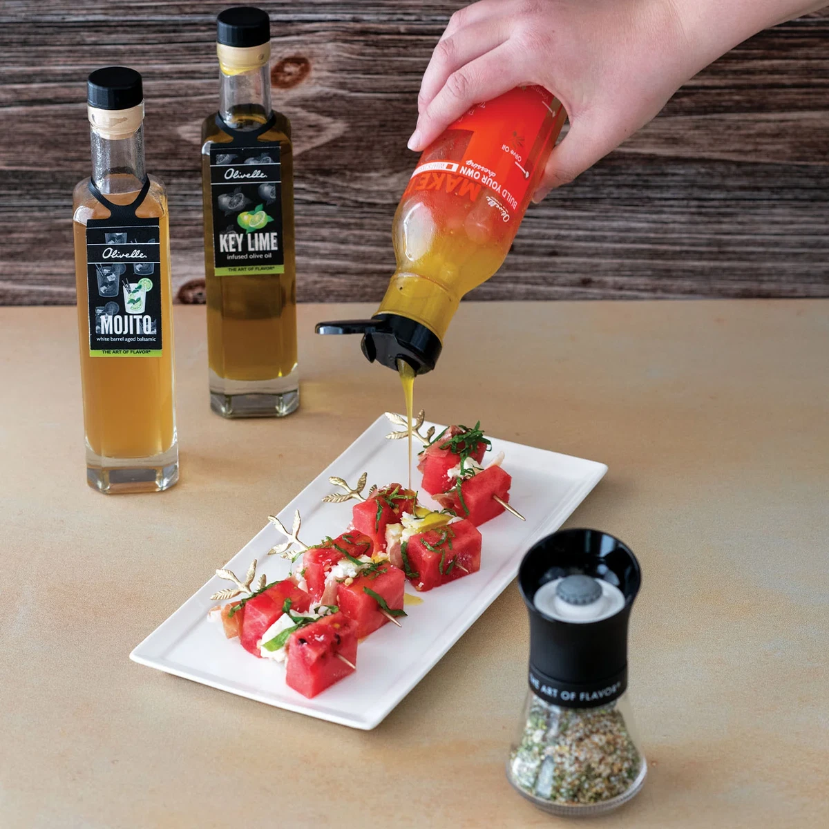 Watermelon, Feta, And Prosciutto Skewers