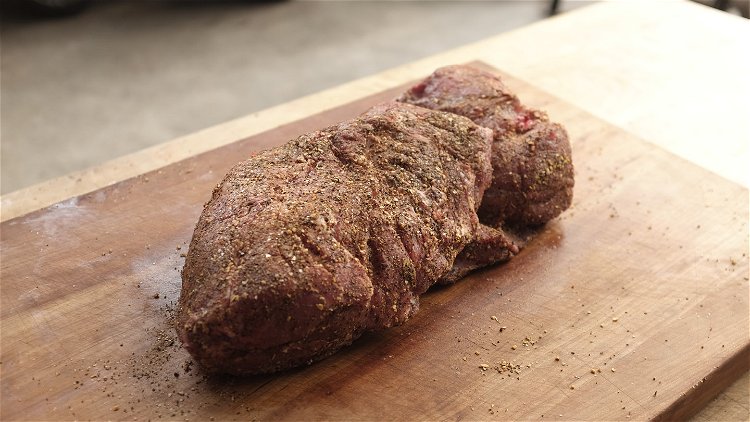 Image of Trim then season your pork butt with Cattleman’s Grill Road...