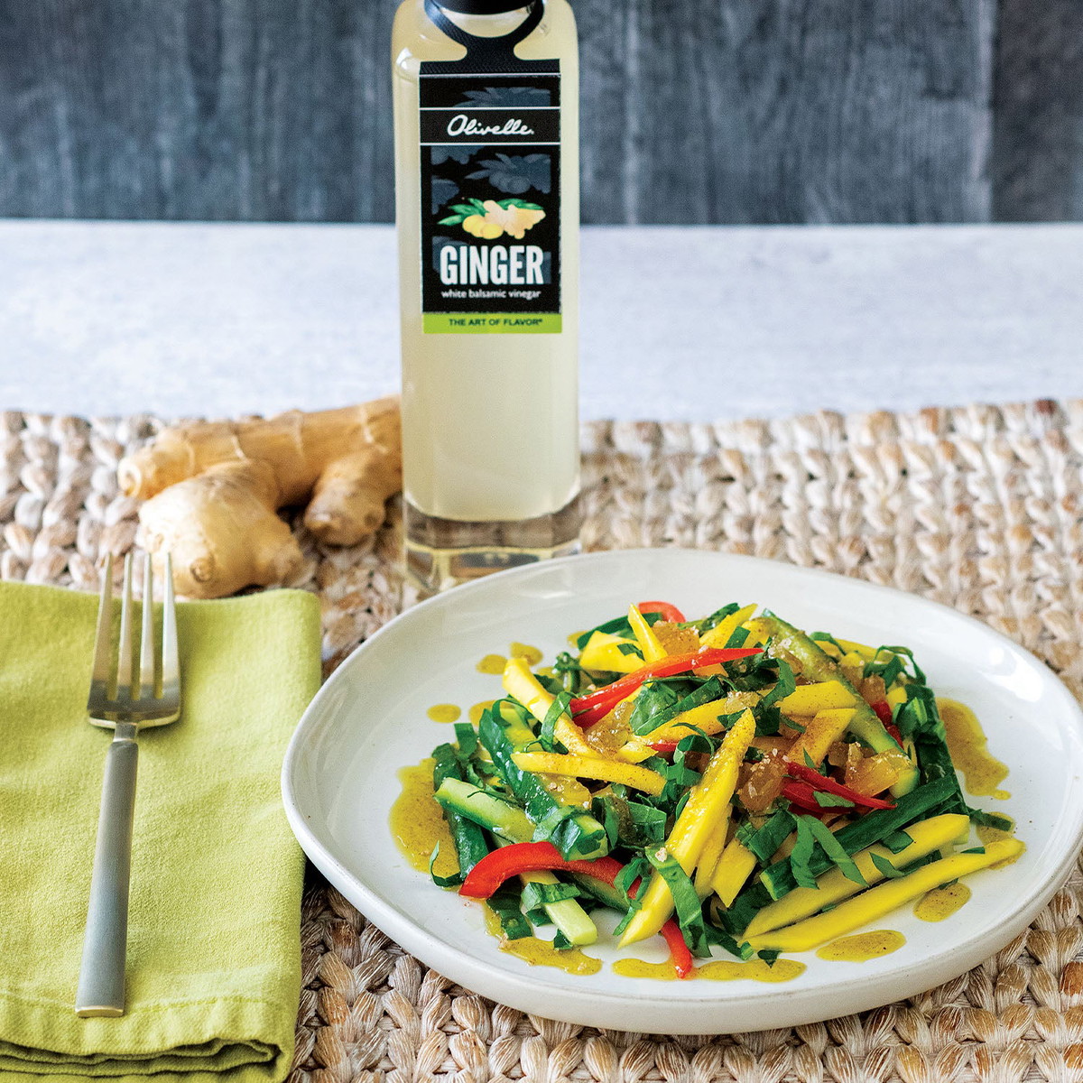 Mango Cucumber Salad With Candied Ginger Dressing