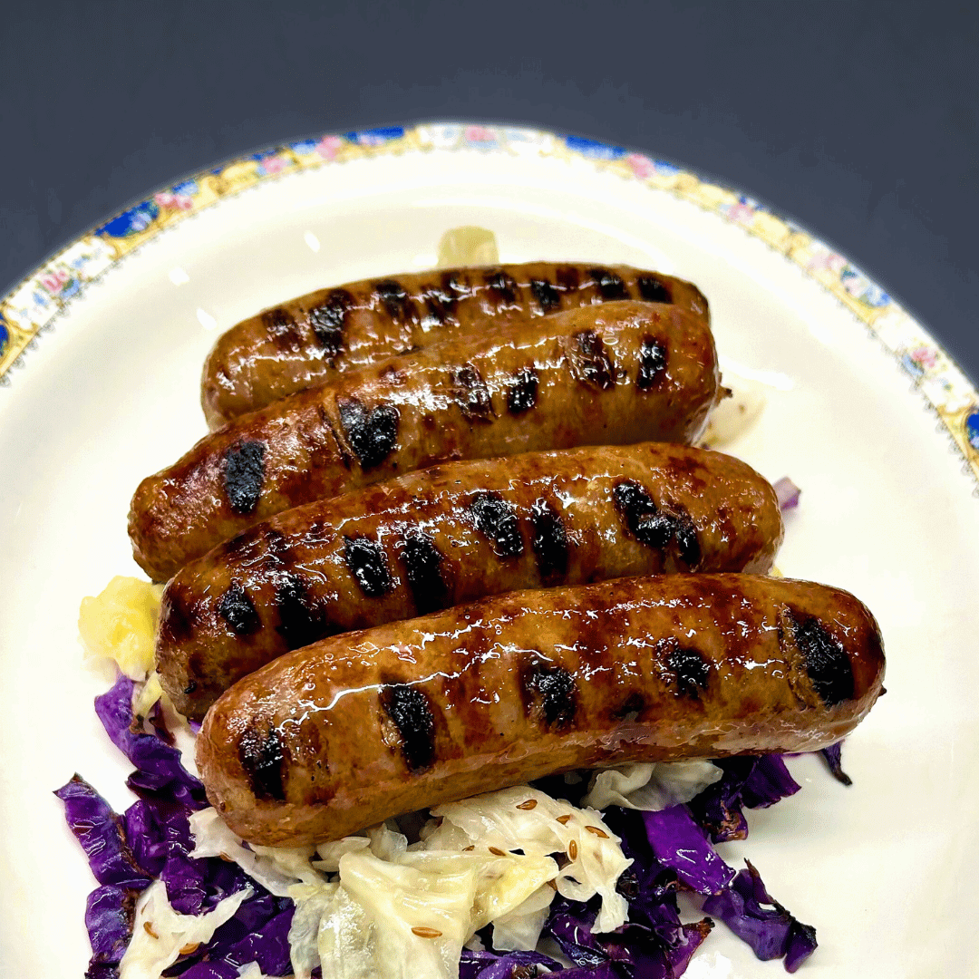 Grilled Elk Bratwurst Sausages 