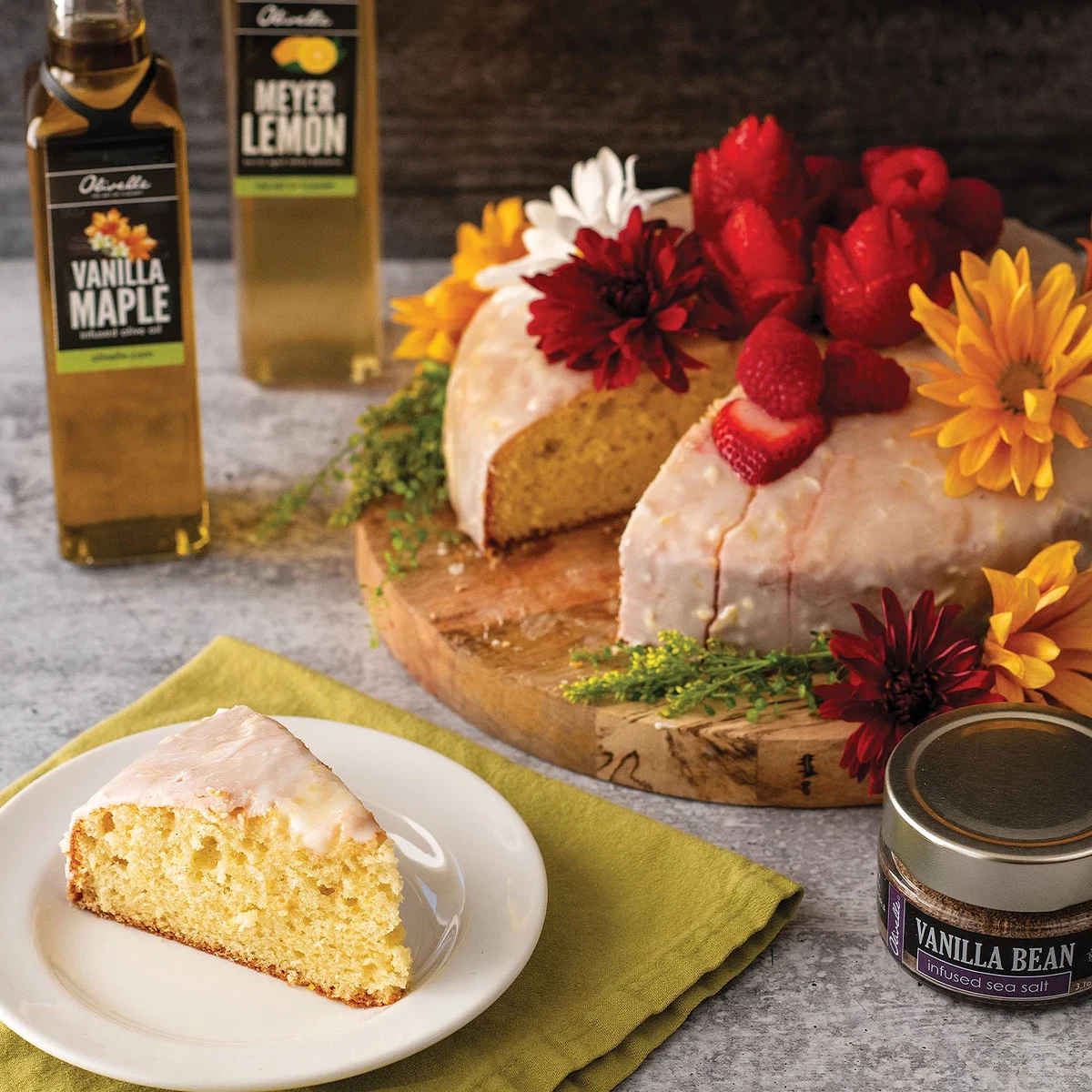 Olive Oil Cake With Lemon Icing