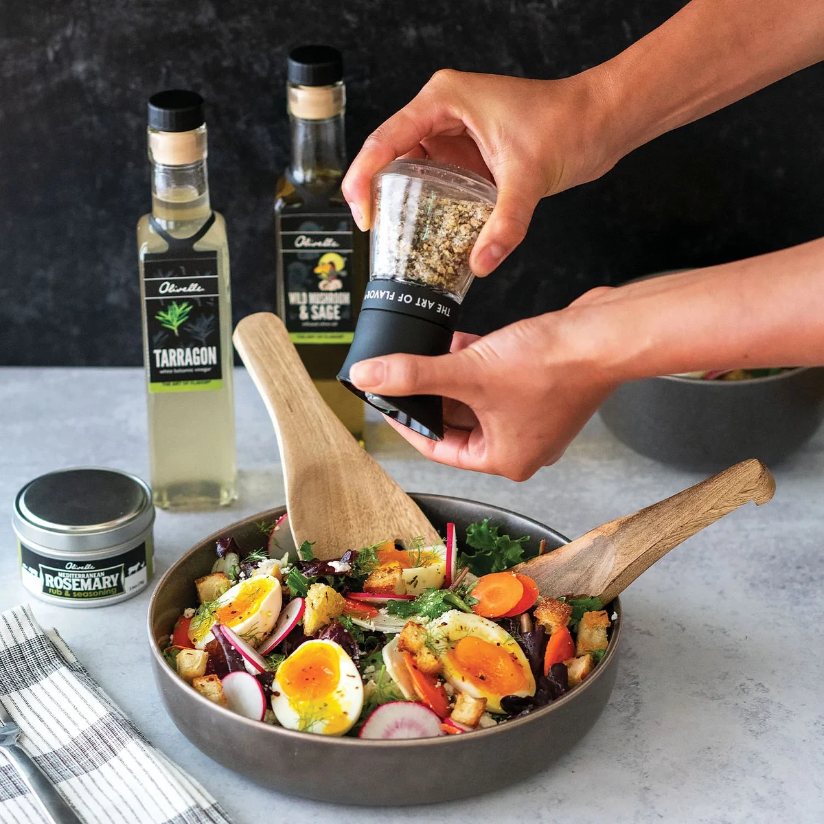 Shaved Salad With Tarragon And Creme Fraiche Dressing