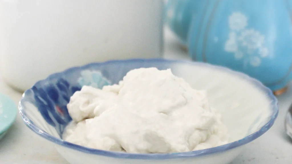 Image of The easiest homemade coconut cream yoghurt recipe