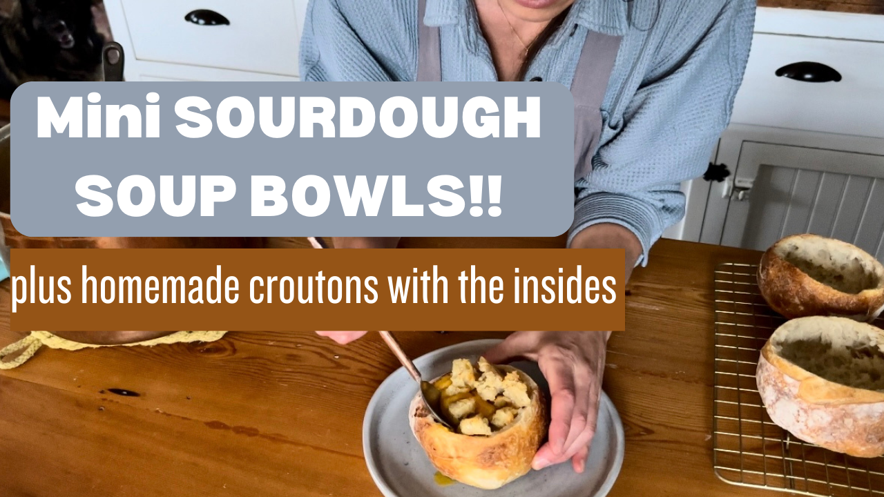 Image of Homemade sourdough croutons
