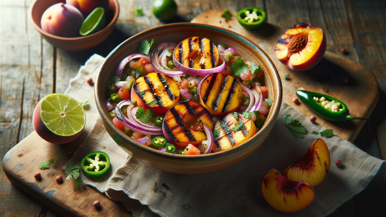 Image of Grilled Peach Salsa