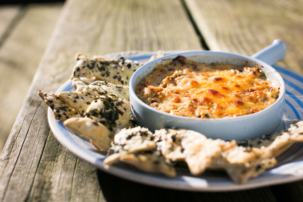 Hot Crab Laverbread Cheesy Dip 