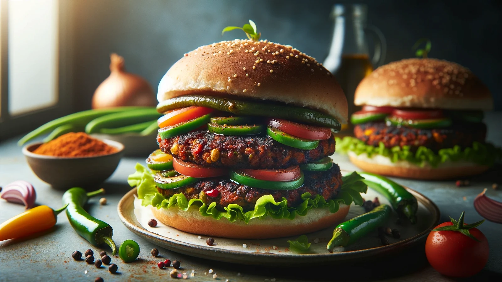 Image of Jamaican Jerk Veggie Burgers