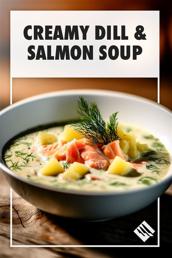 Image of Velvety Salmon Soup Infused with Dill and Potatoes