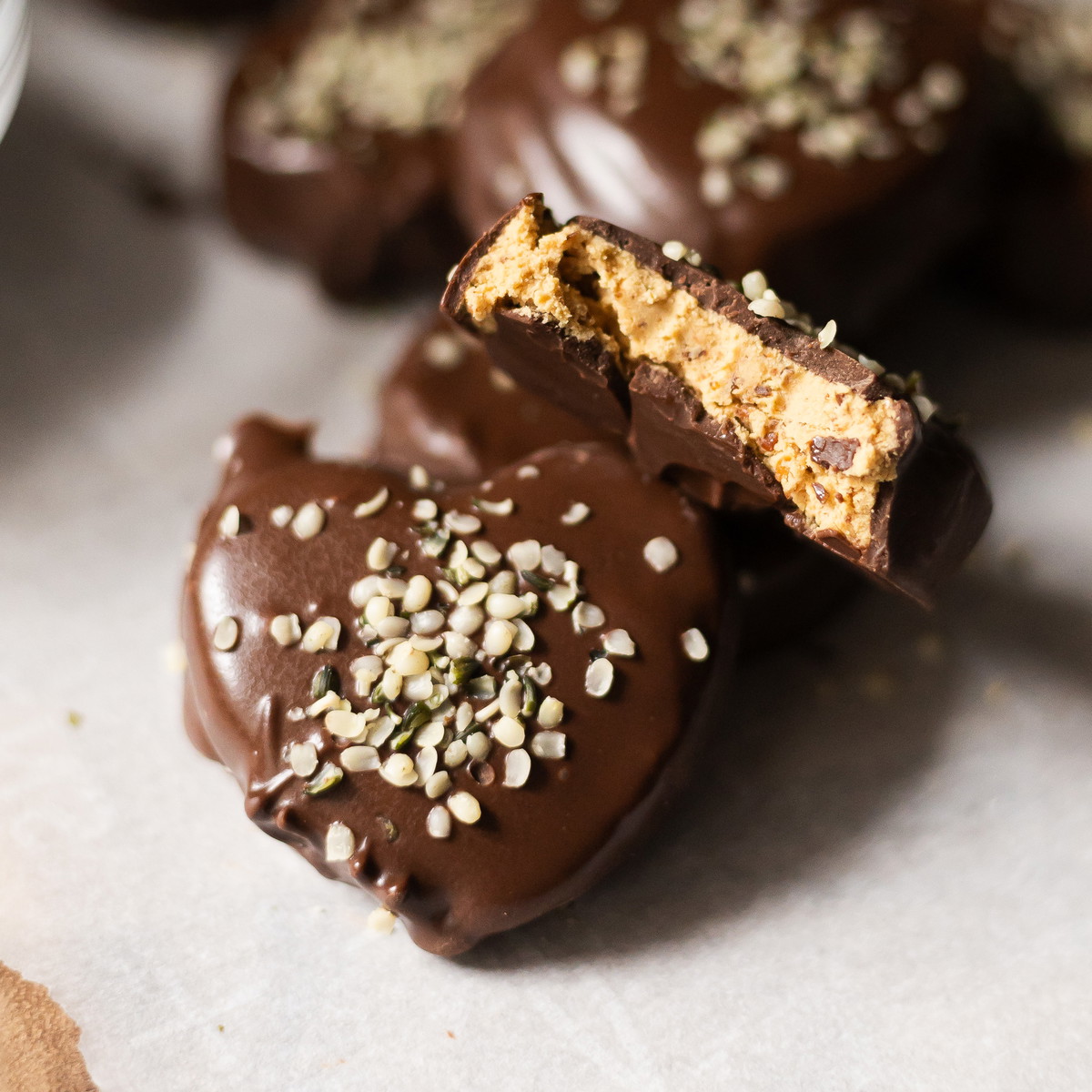 Healthy Peanut Butter Protein (Heart) Cups