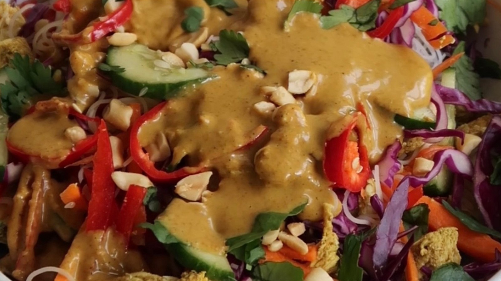 Satay Chicken Noodle Salad-image