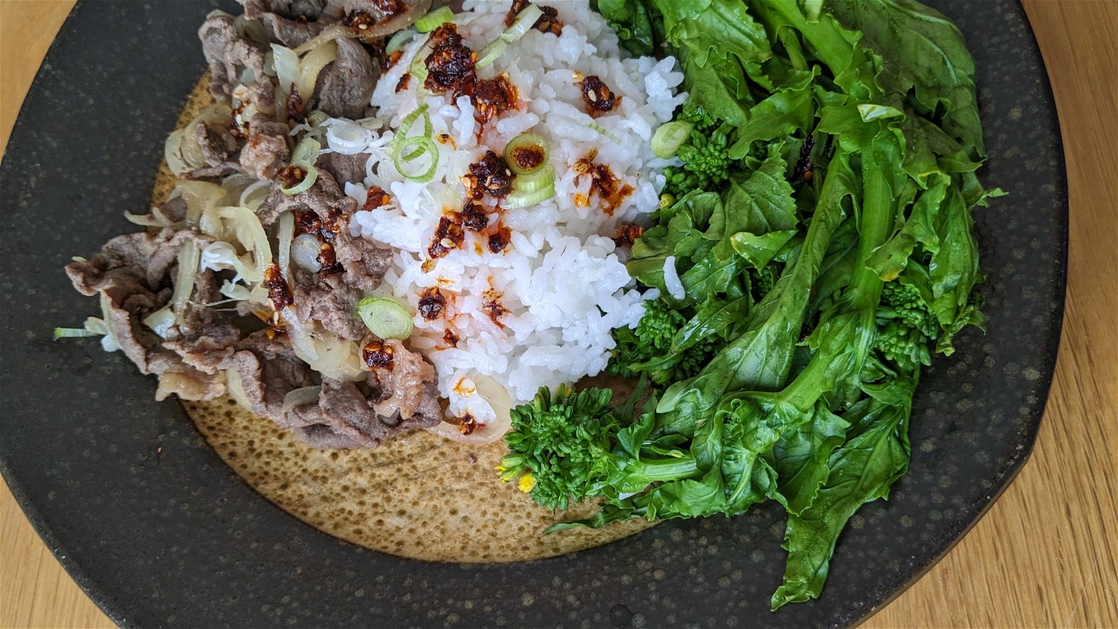 Image of Thin Sliced Beef with Scallions and Chili Oil