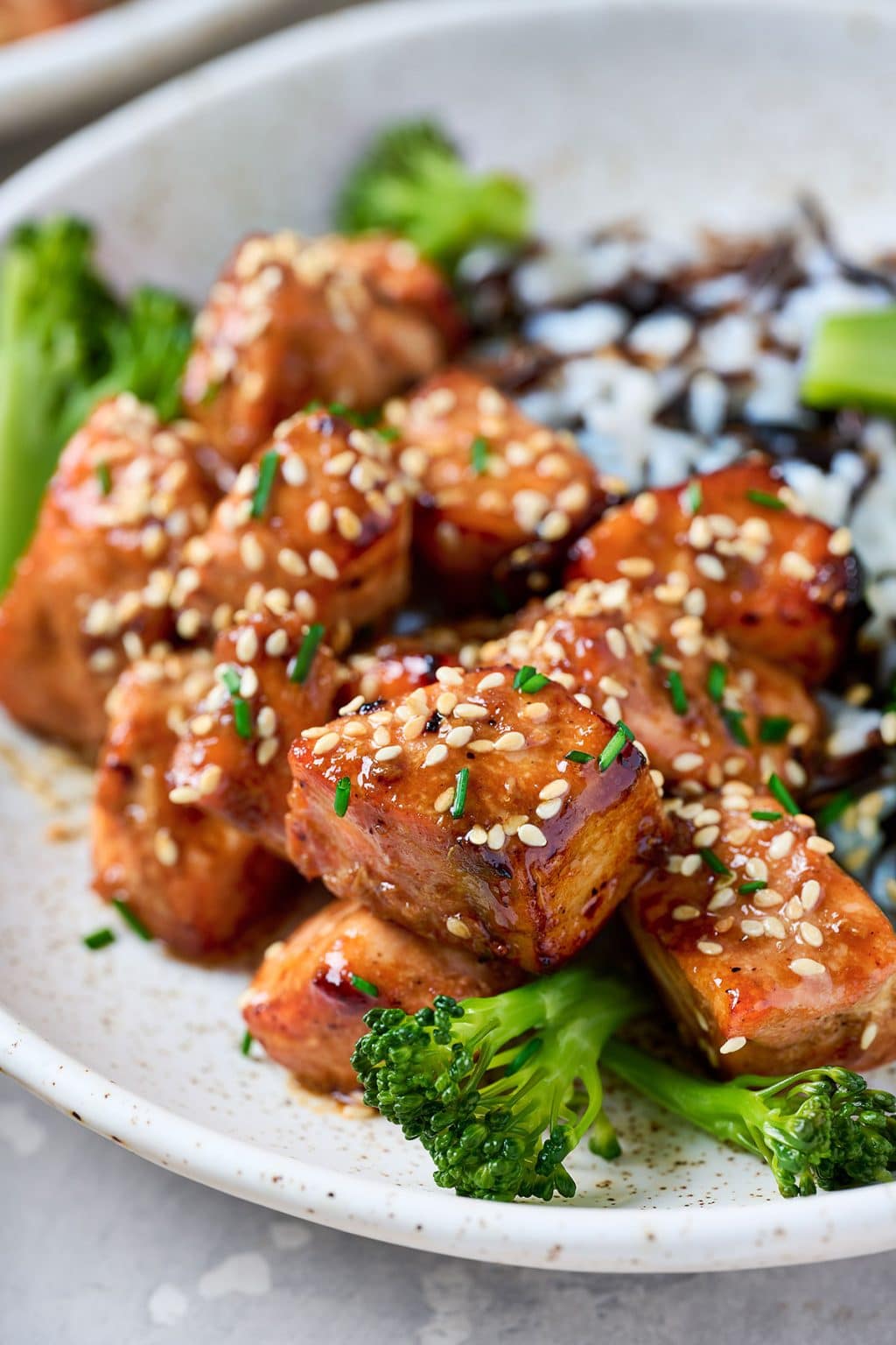 Honey Sesame Crispy Salmon Bites