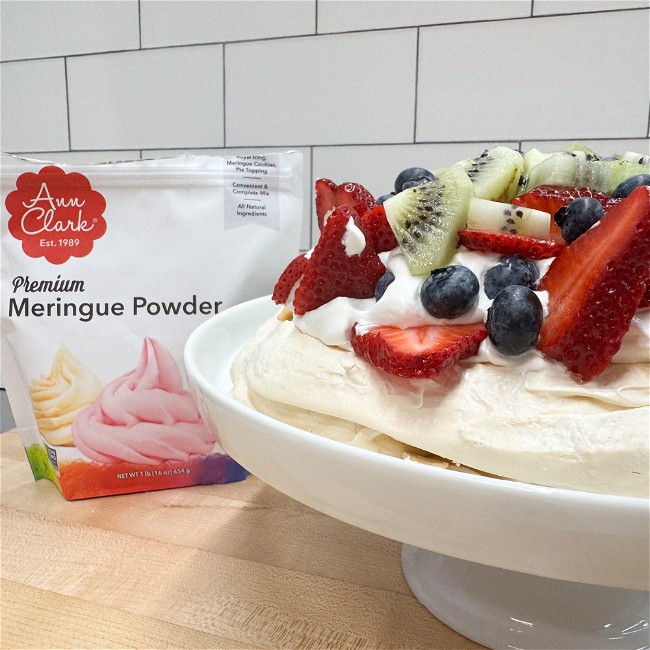 Image of Pavlova made with Ann Clark Premium Meringue Powder