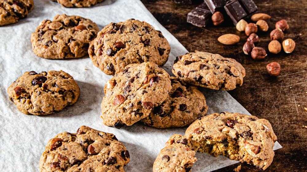 Image of Cookies healthy au chocolat, amande et noisette ! Recette facile