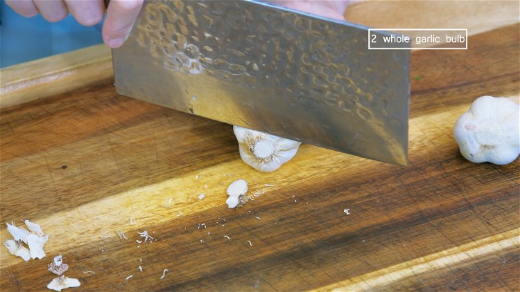 Image of Use a knife to carefully remove the messy root from...