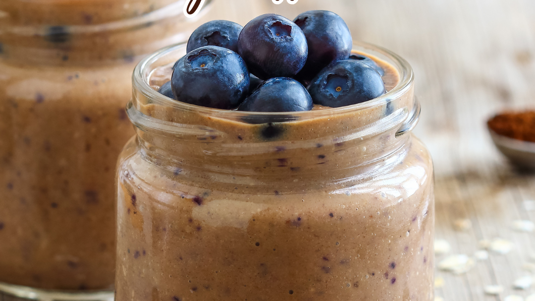 Image of Rise and Shine with Richness: Dark Roast Coffee Meets Blueberry Bliss in a Tapioca Power Smoothie!