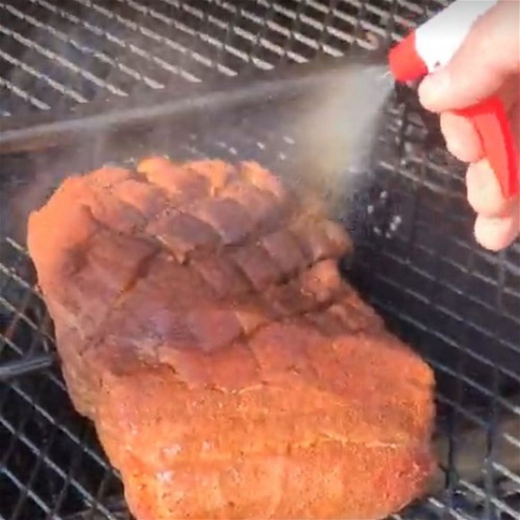 Image of Preheat your smoker at 250°-275° (a mix of hickory and...