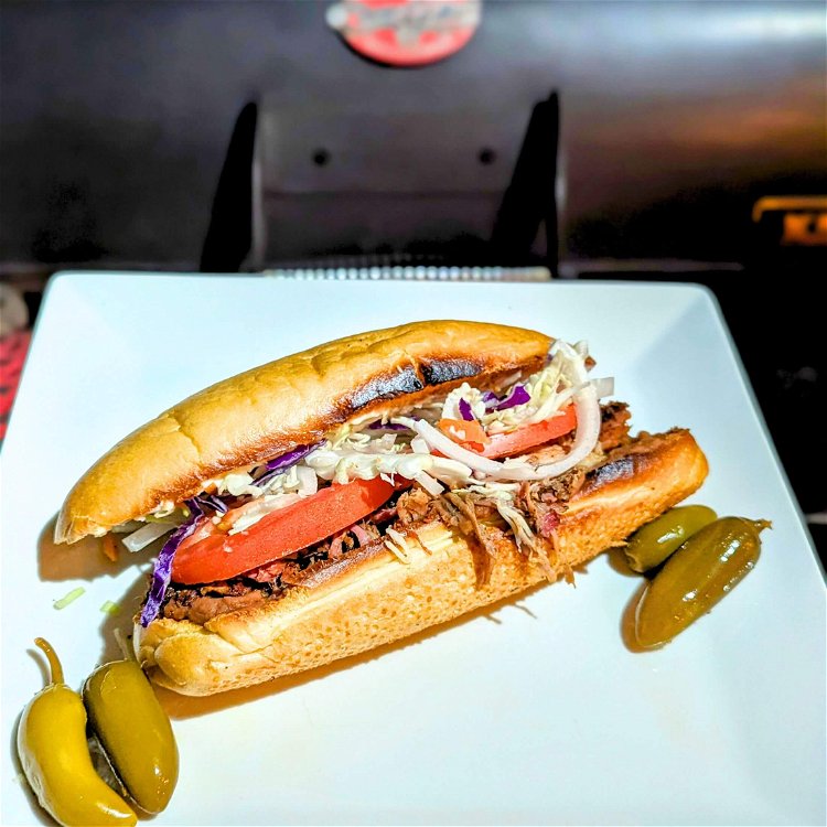 Image of Shred the pork, construct your tortas, and enjoy!