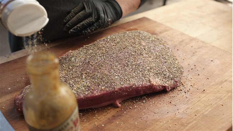 Image of Slather the brisket with a thin layer of The W...