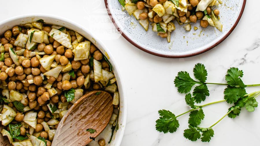 Image of Salade de pois chiche, fenouil et coriandre Healthy