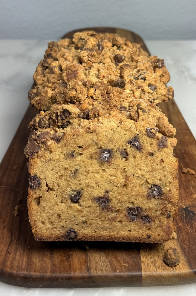 Image of Sensational Peanut Butter Chocolate Chip Banana Bread