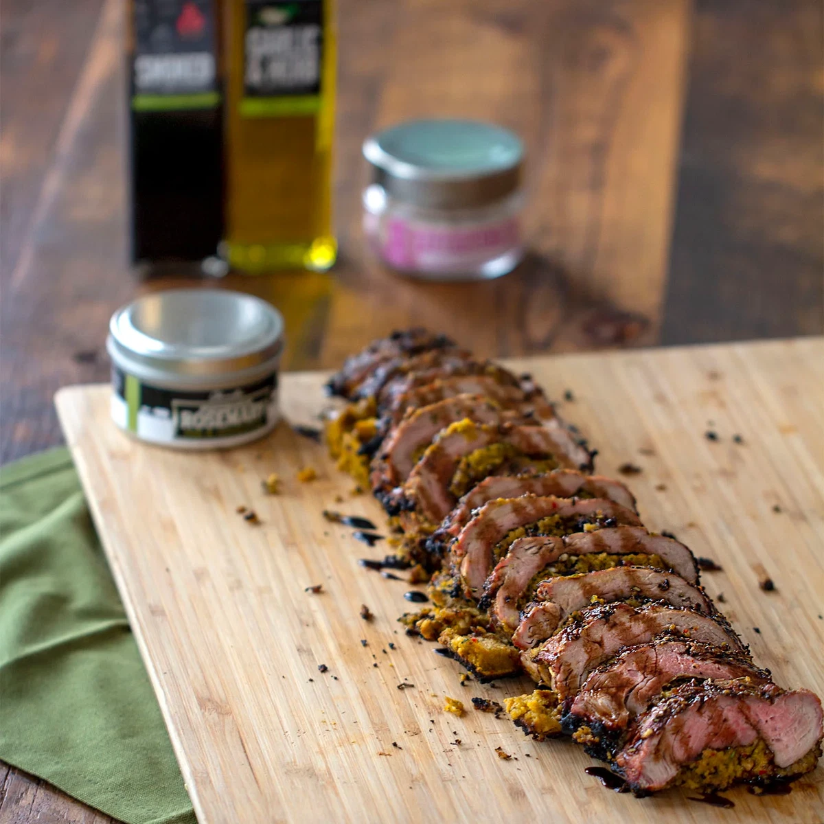 Mediterranean Stuffed Pork Tenderloin
