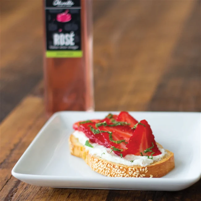 Image of Strawberry Toast With Whipped Honey Goat Cheese