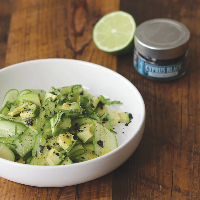 Image of Cucumber & Avocado Salad With Tequila Poppy Seed Vinaigrette