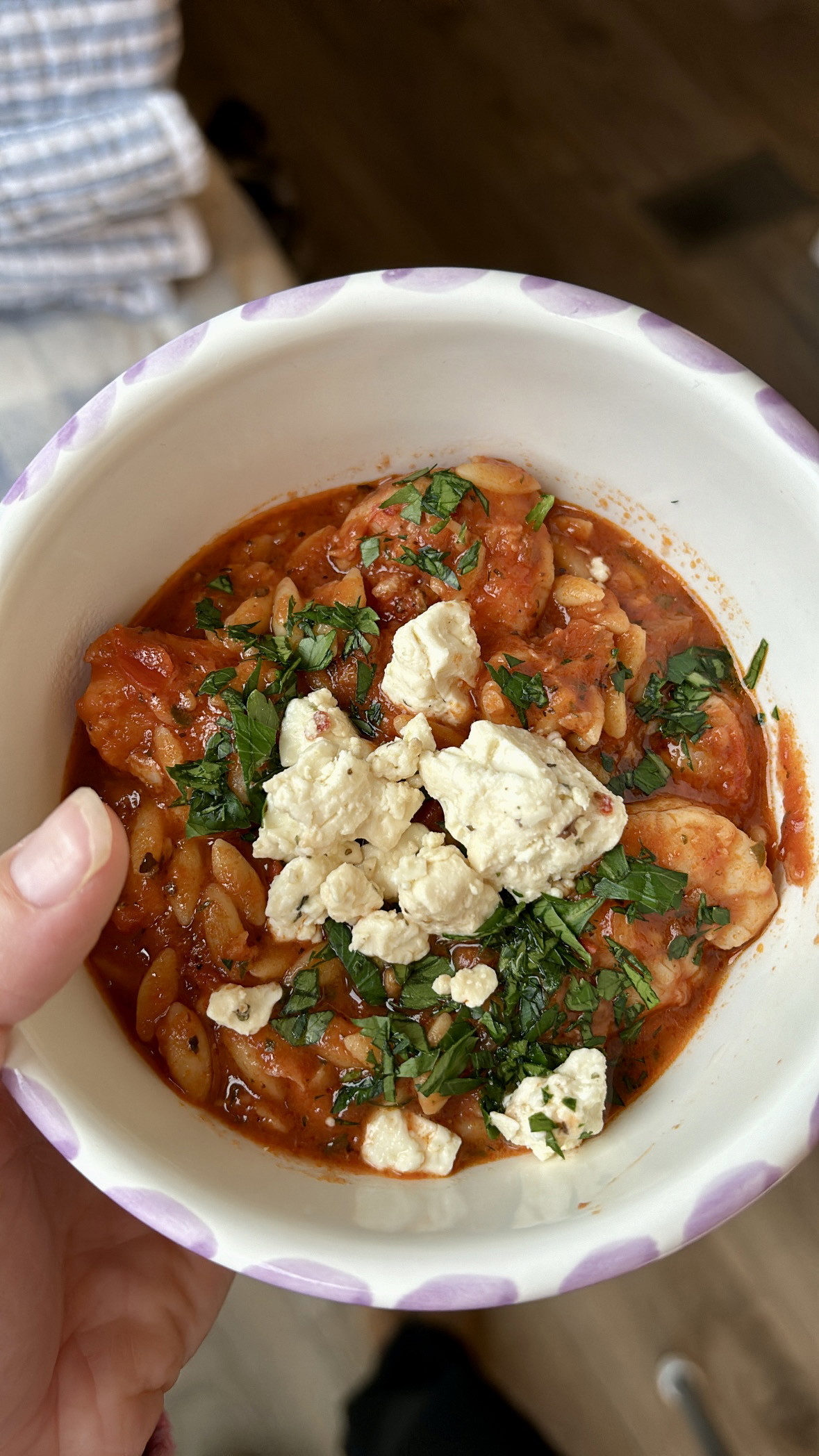 One-Pot Shrimp and Tomato Orzo