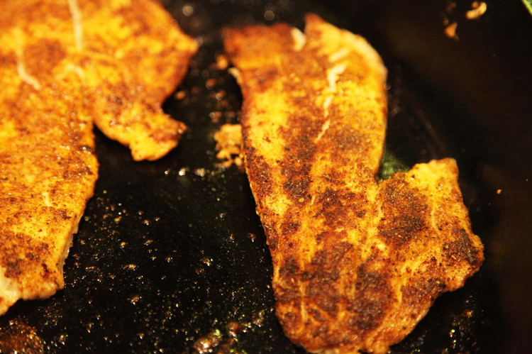 Image of Flip the fish and cook the other side for about 4-5 minutes more or until the fish flakes easily and is opaque throughout. It doesn’t take long.